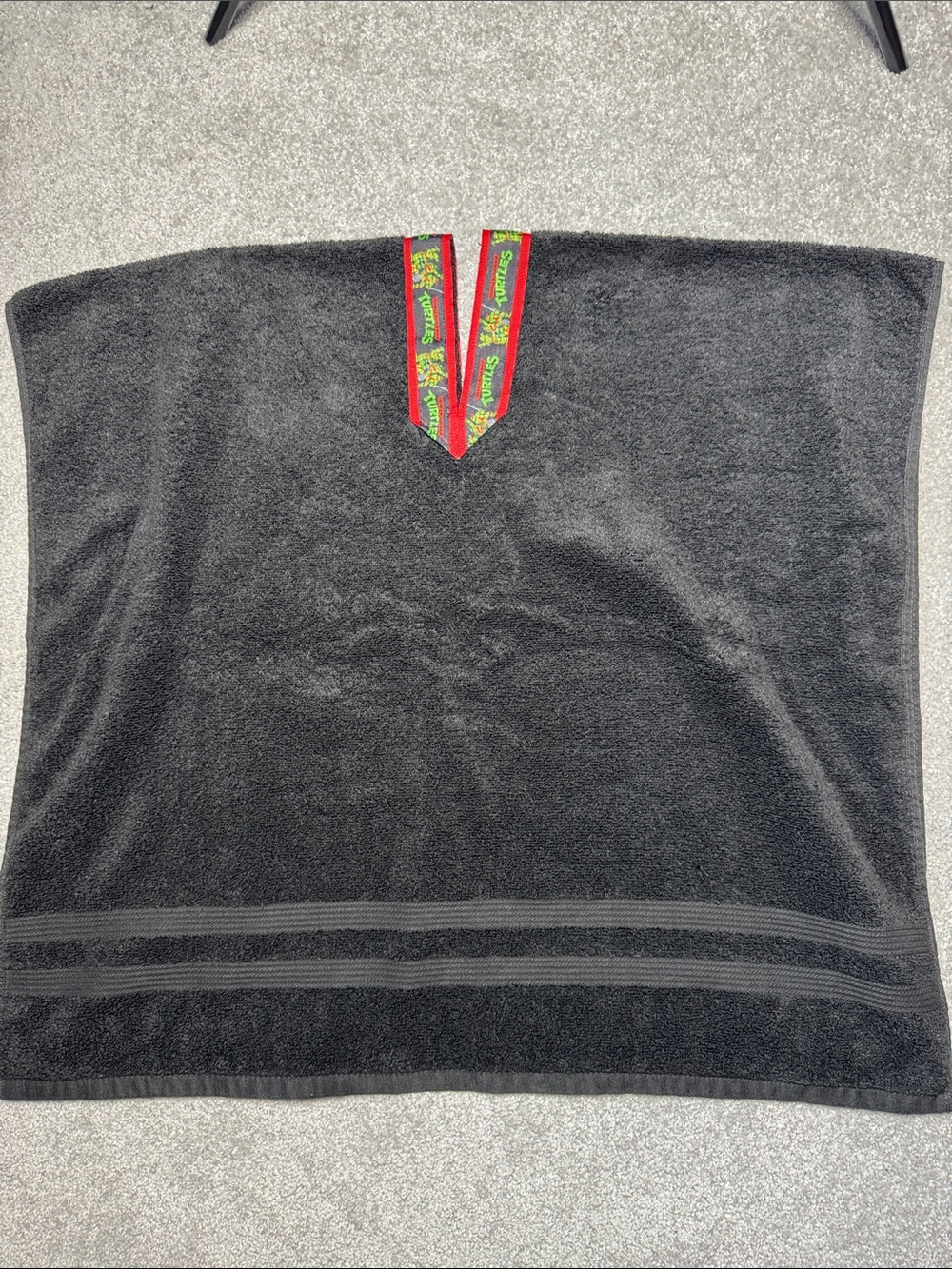 VINTAGE CHILDS TOWEL HANDMADE SWIM BATH COVER UP TEENAGE MUTANT NINJA TURTLE